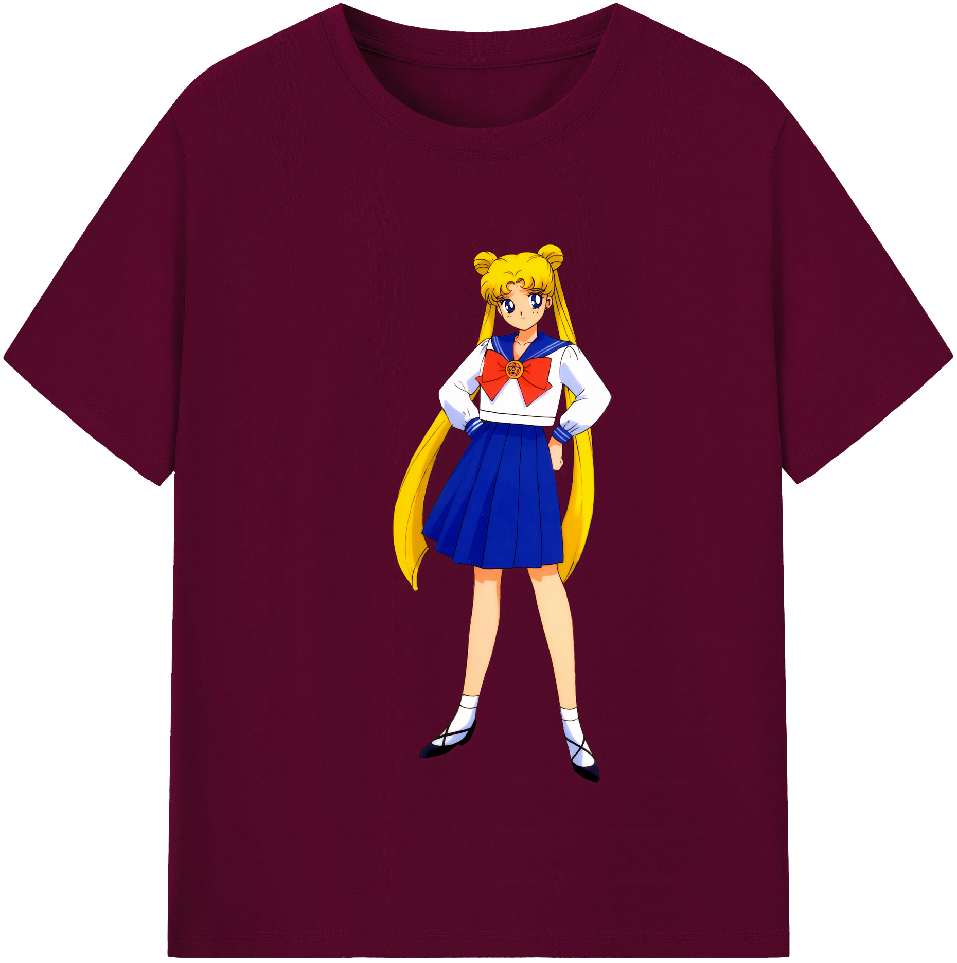 （画像用） 美少女戦士セーラームーン 愛野 美奈子 あいの みなこ Sailor Moon Aino Minako レディースカジュアルプリントTシャツ（綿100％）